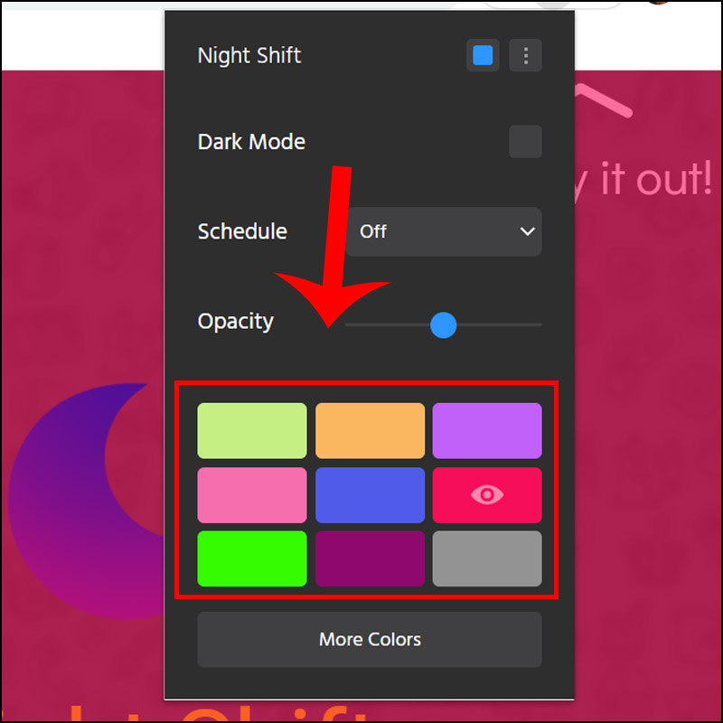 Tải tiện &iacute;ch Night Shift